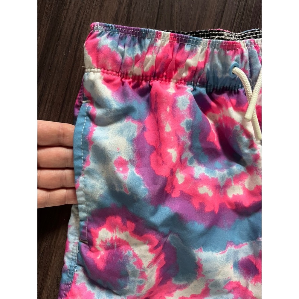 Art Class Swim Trunks Tie Dye Pink Tropical Print Swim size small 6-7 lot of 2 - Picture 4 of 12